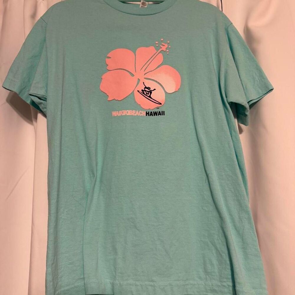 Unbranded Women's Blue and Green T-shirt